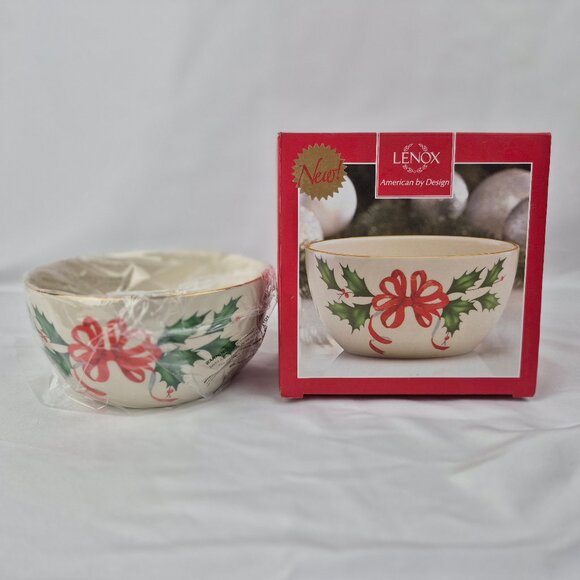 Lenox Holiday Bowl American By Design Holiday Pattern 16 oz - Picture 2 of 16
